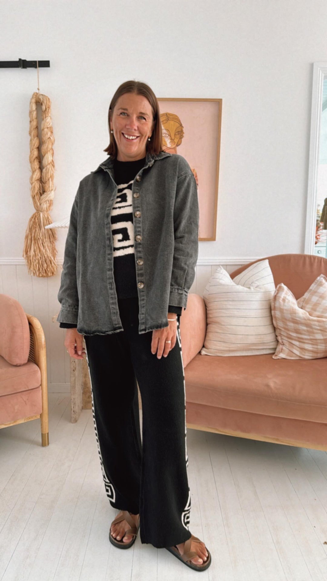 Texas Acid Black Oversized Shirt