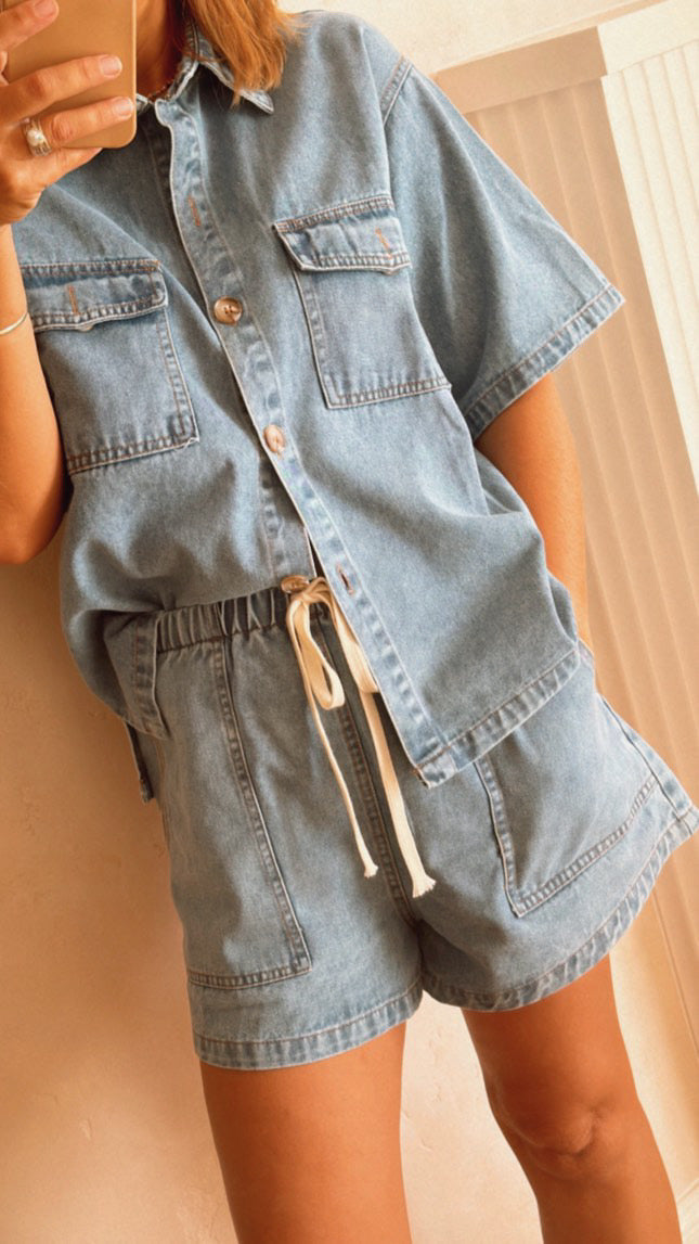 Nicky Light Denim Set