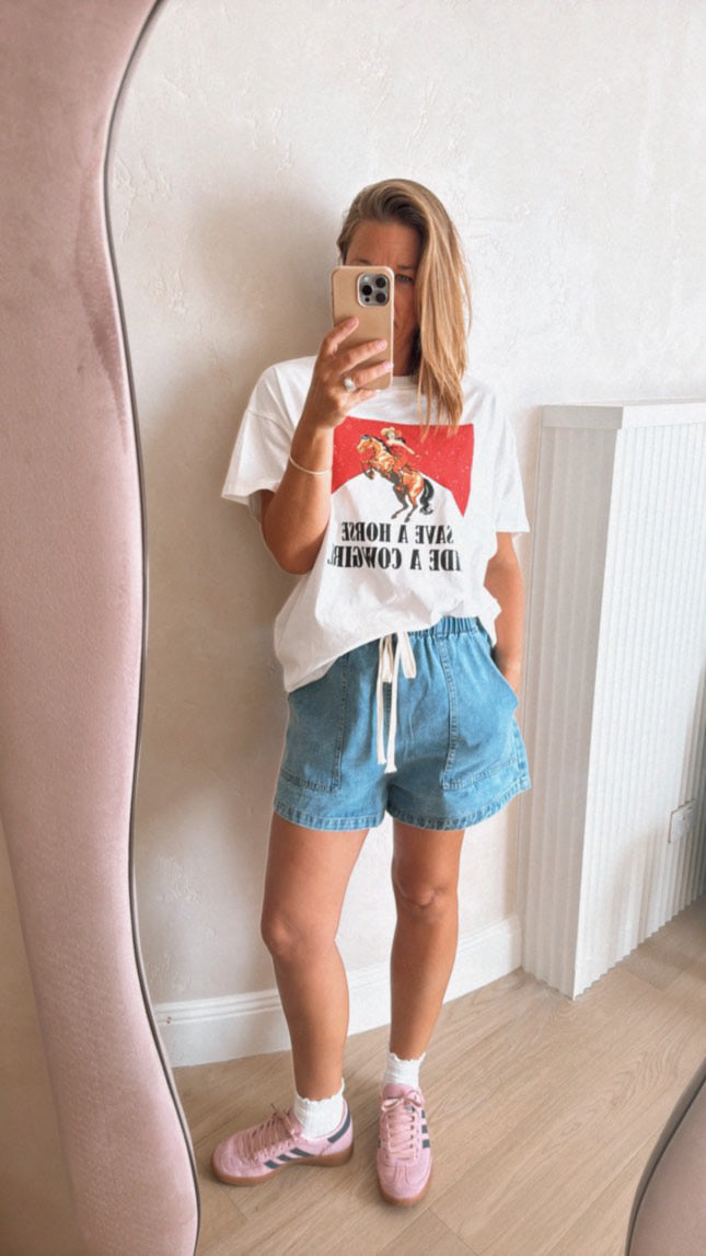 Red Cowgirl Boxy Tee