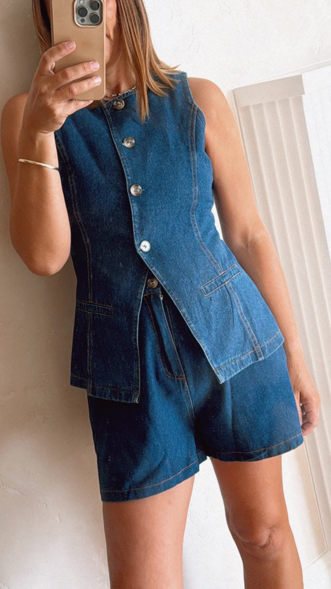 Chloe Dark Denim Set