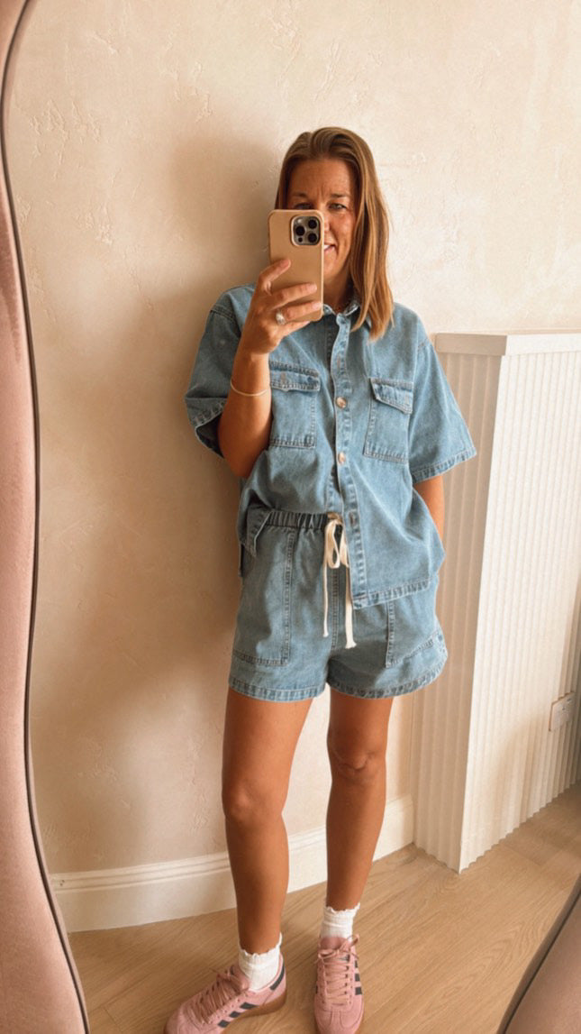 Nicky Light Denim Set