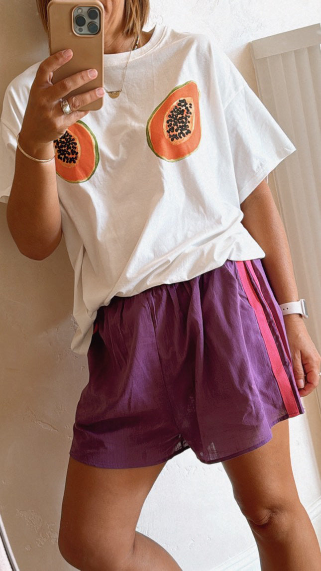 Purple Vibes Racer Shorts