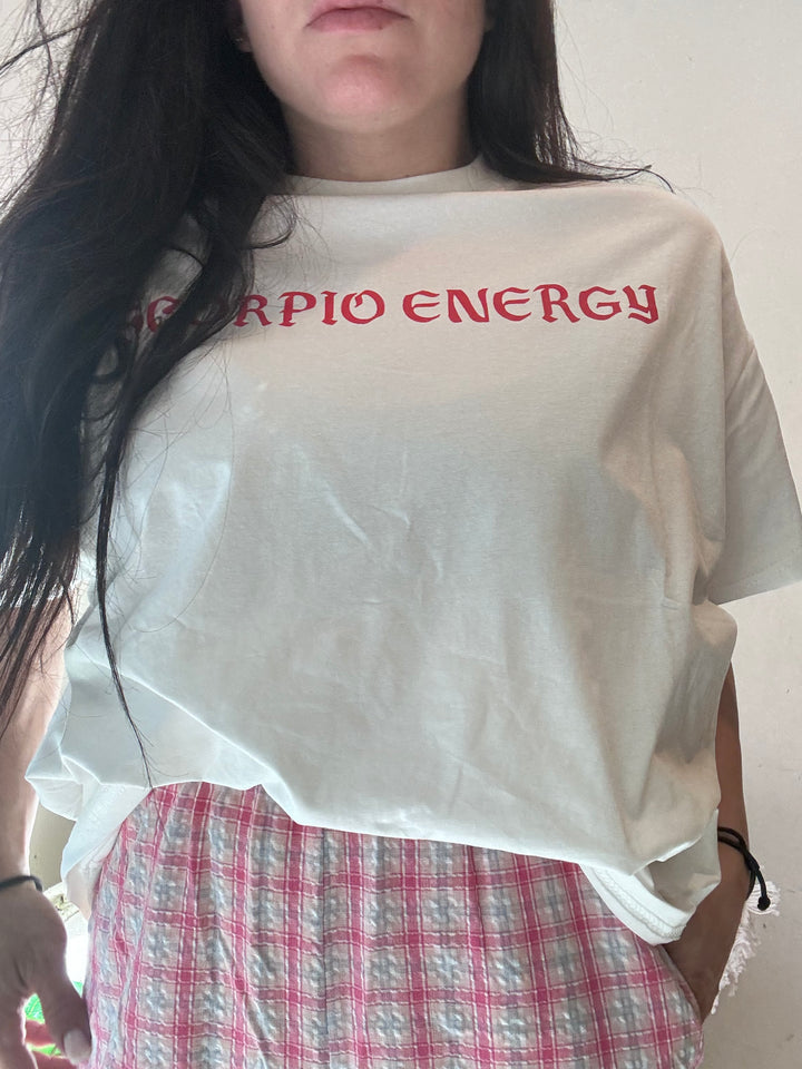 Scorpio White with Red Tee