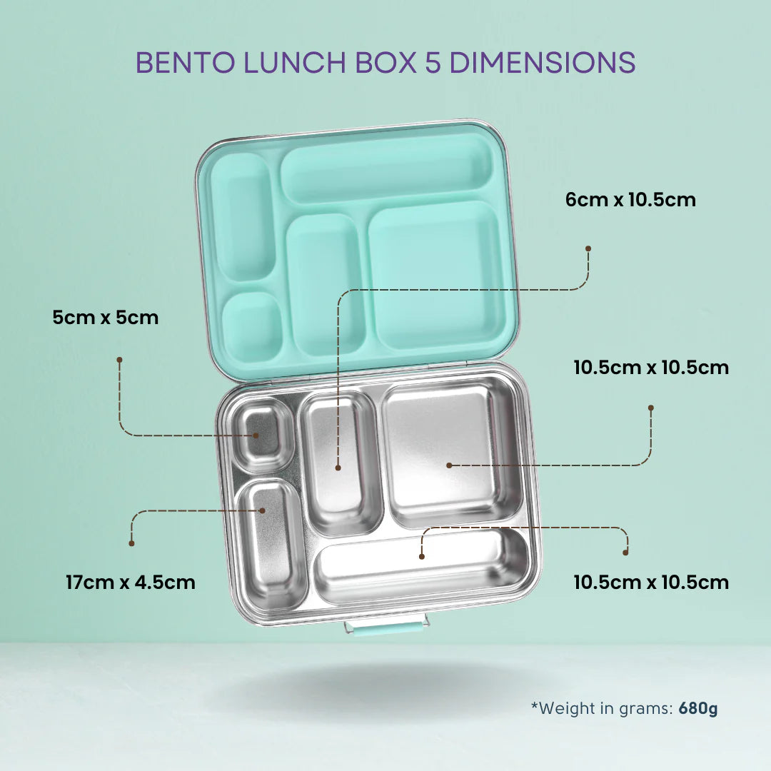 ECOCOCOON BENTO LUNCH BOX 5 - LEAK PROOF GRAPE