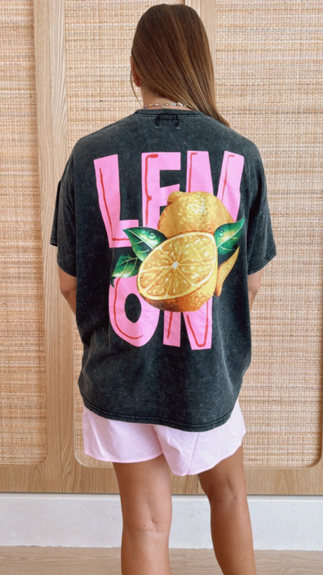 Lemonade Acid Wash Boxy Tee