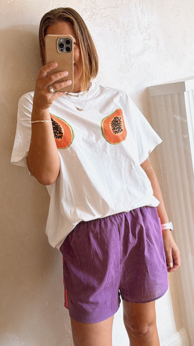 Purple Vibes Racer Shorts