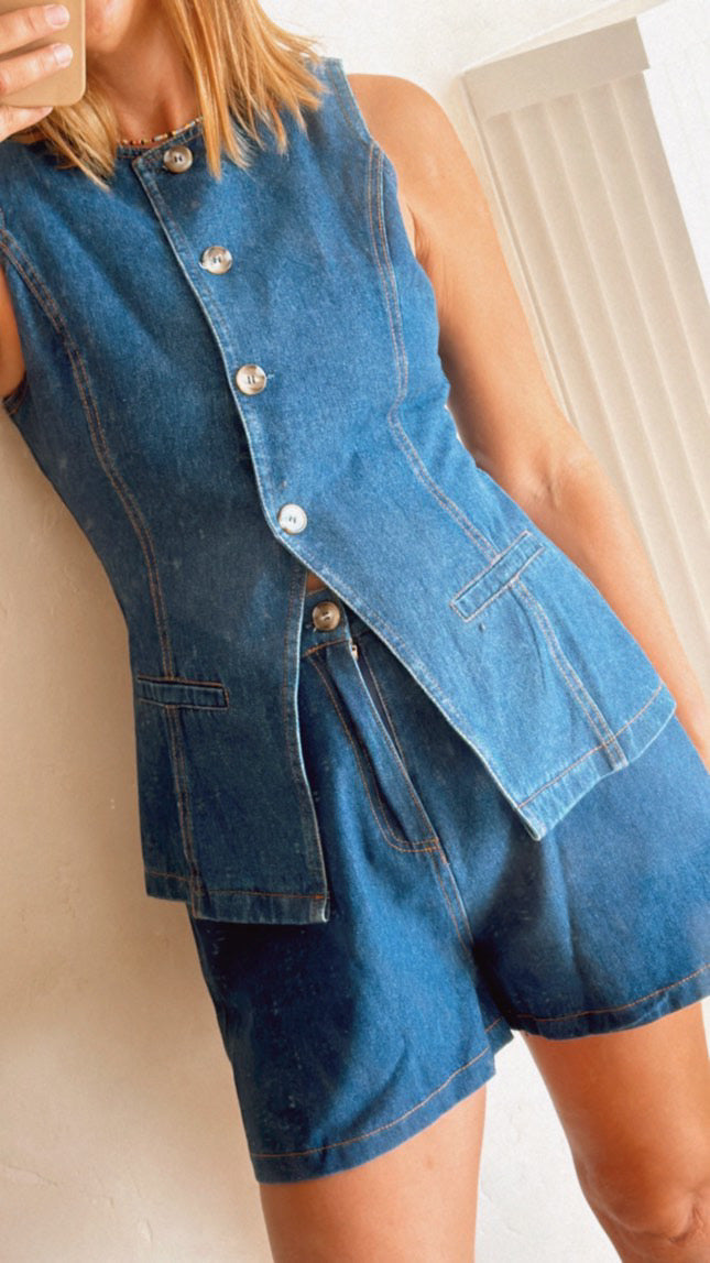 Chloe Dark Denim Set