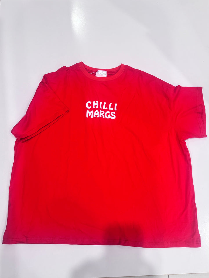 Chilli Margs Pink and Red Striped Pants