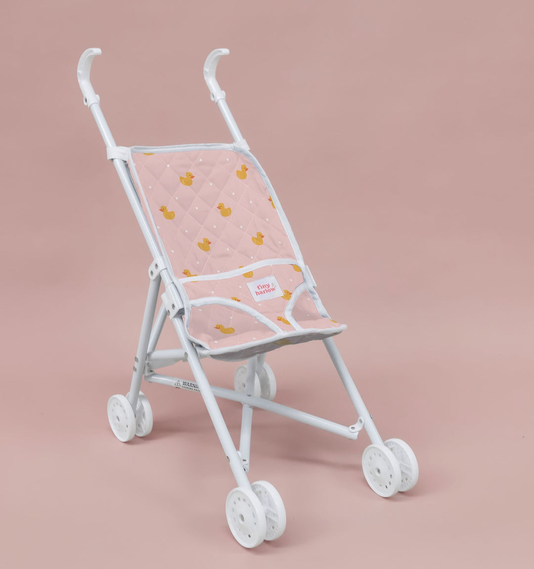 Tiny Harlow Folding Doll's Stroller 2.0 - Pink Ducky