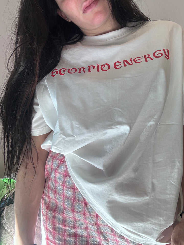 Scorpio White with Red Tee