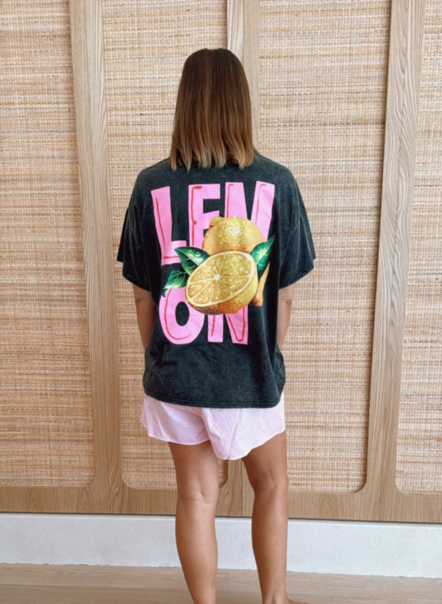 Lemonade Acid Wash Boxy Tee