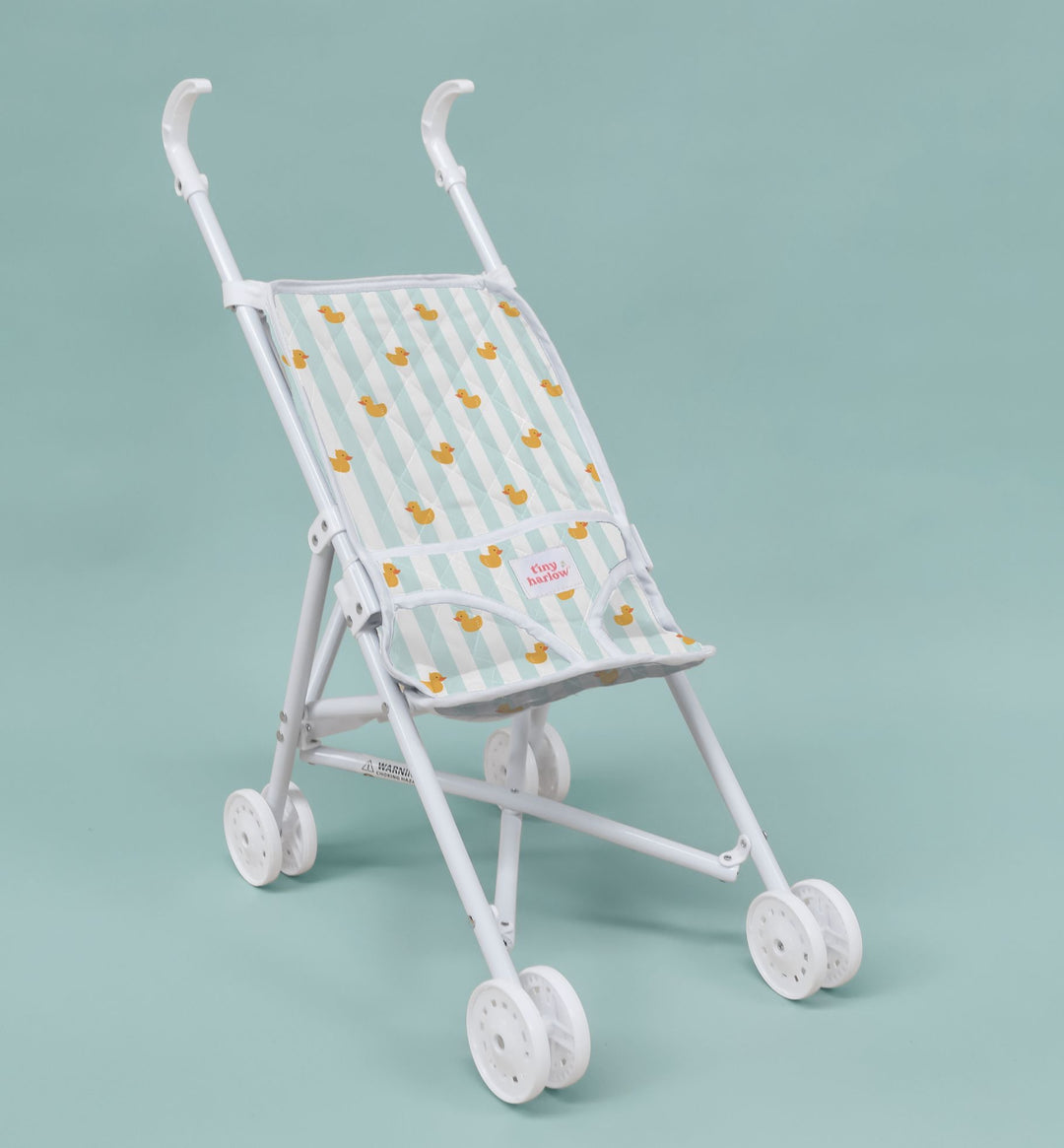 Tiny Harlow Folding Doll's Stroller 2.0 - Blue Ducky