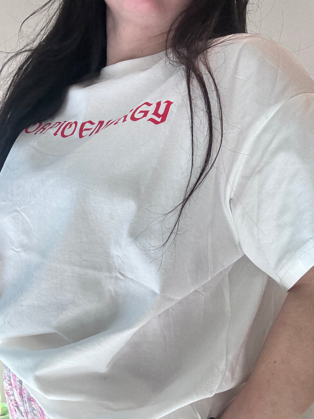 Scorpio White with Red Tee