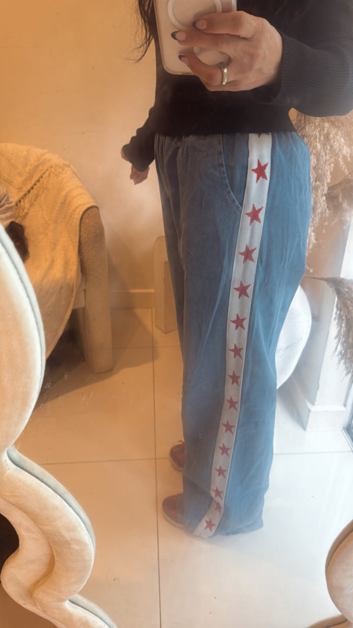 Denim Starry Pants