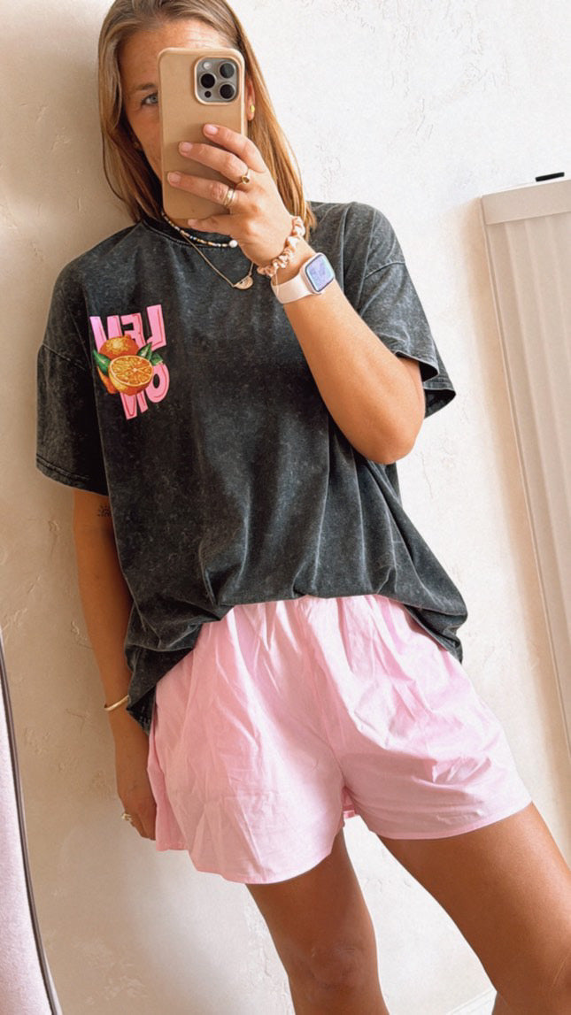 Lemonade Acid Wash Boxy Tee