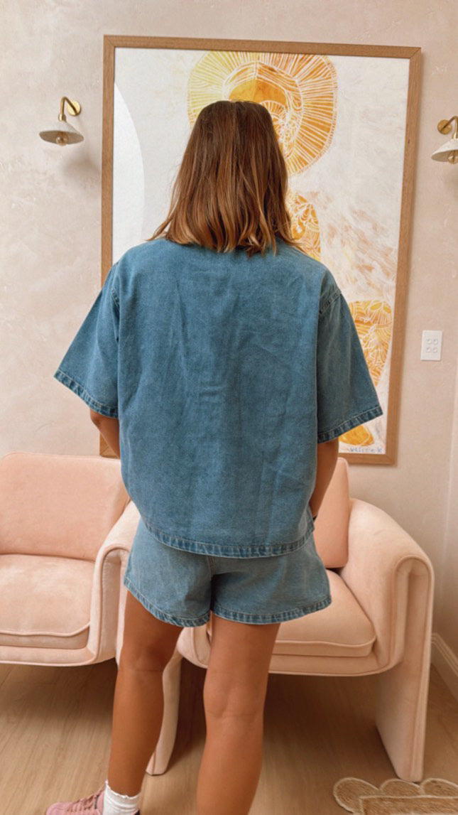 Nicky Light Denim Set