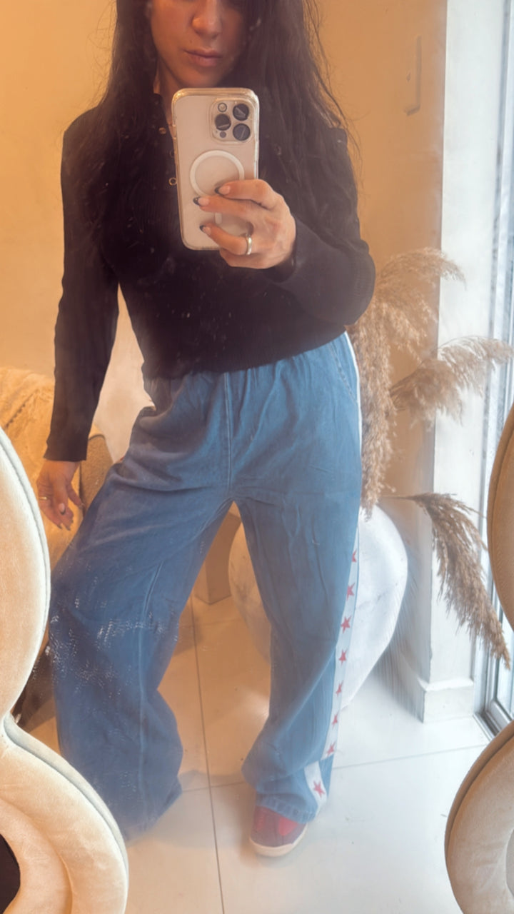 Denim Starry Pants
