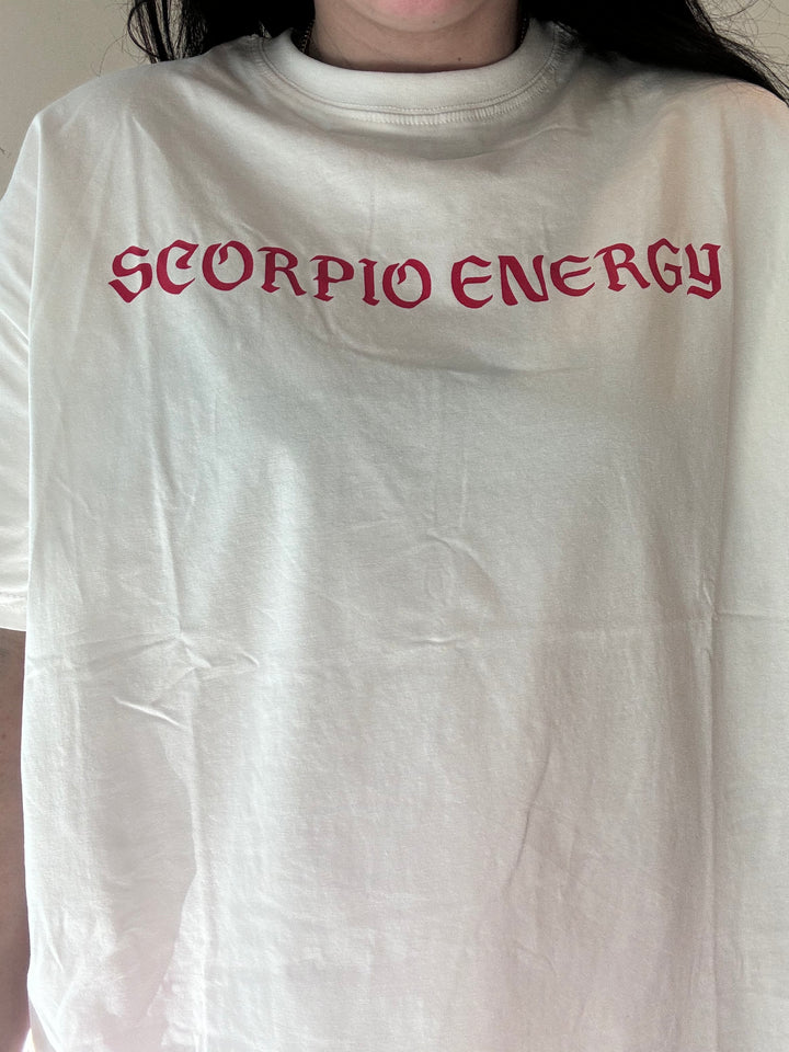 Scorpio White with Red Tee