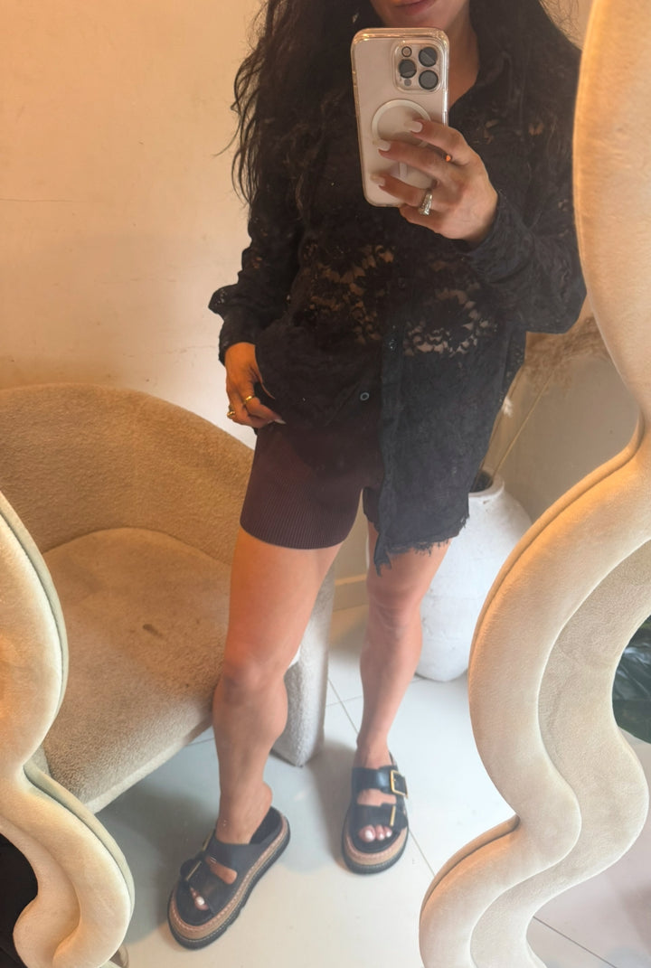 Black Knit Sophie shorts