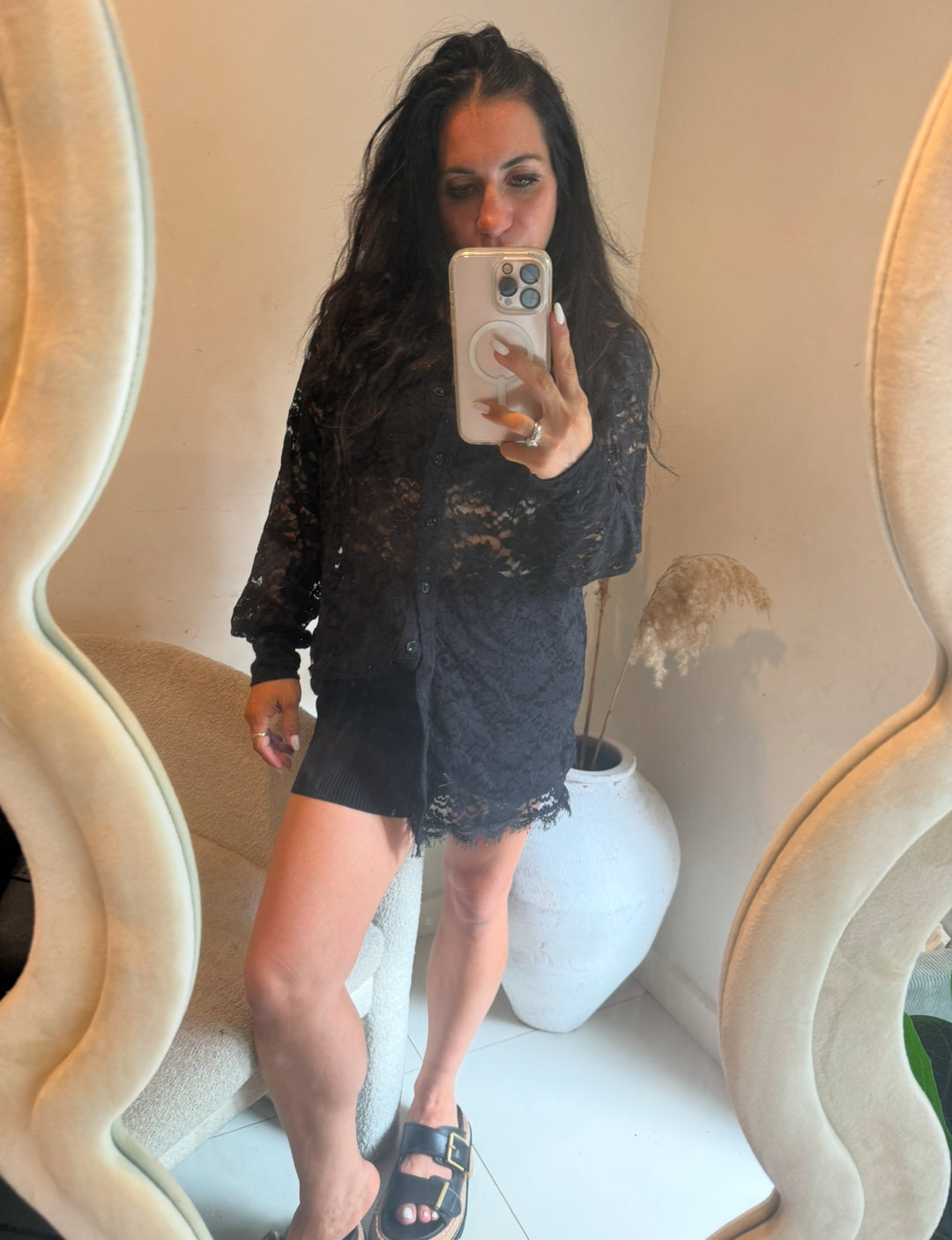 Black Knit Sophie shorts