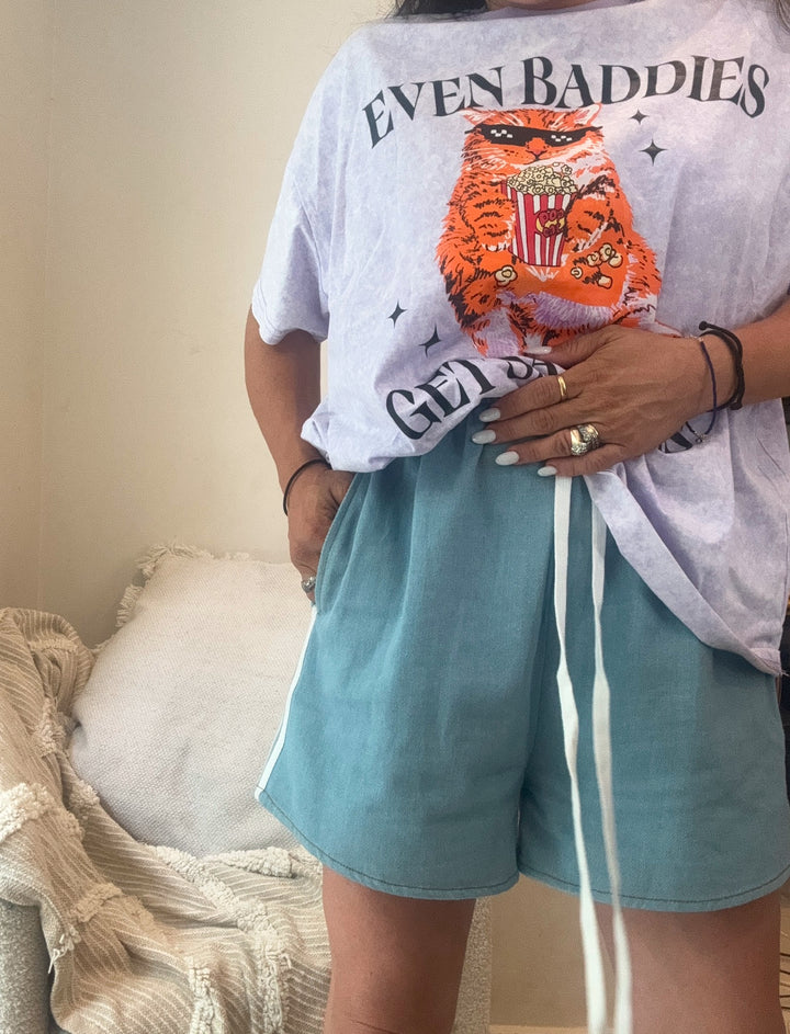 Chloe Denim Racer Shorts