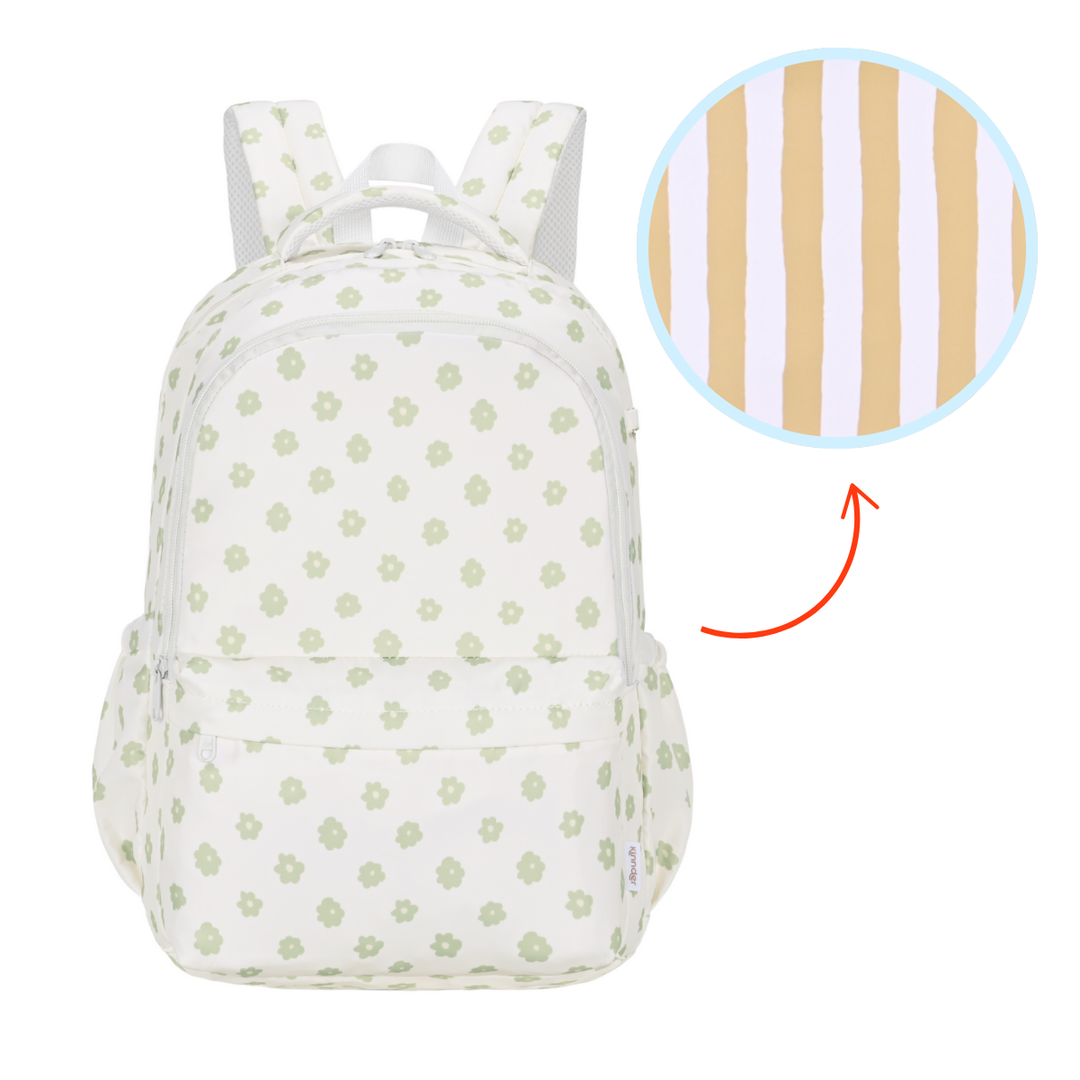 Mustard Stripe - Campus School Backpack Kinnder