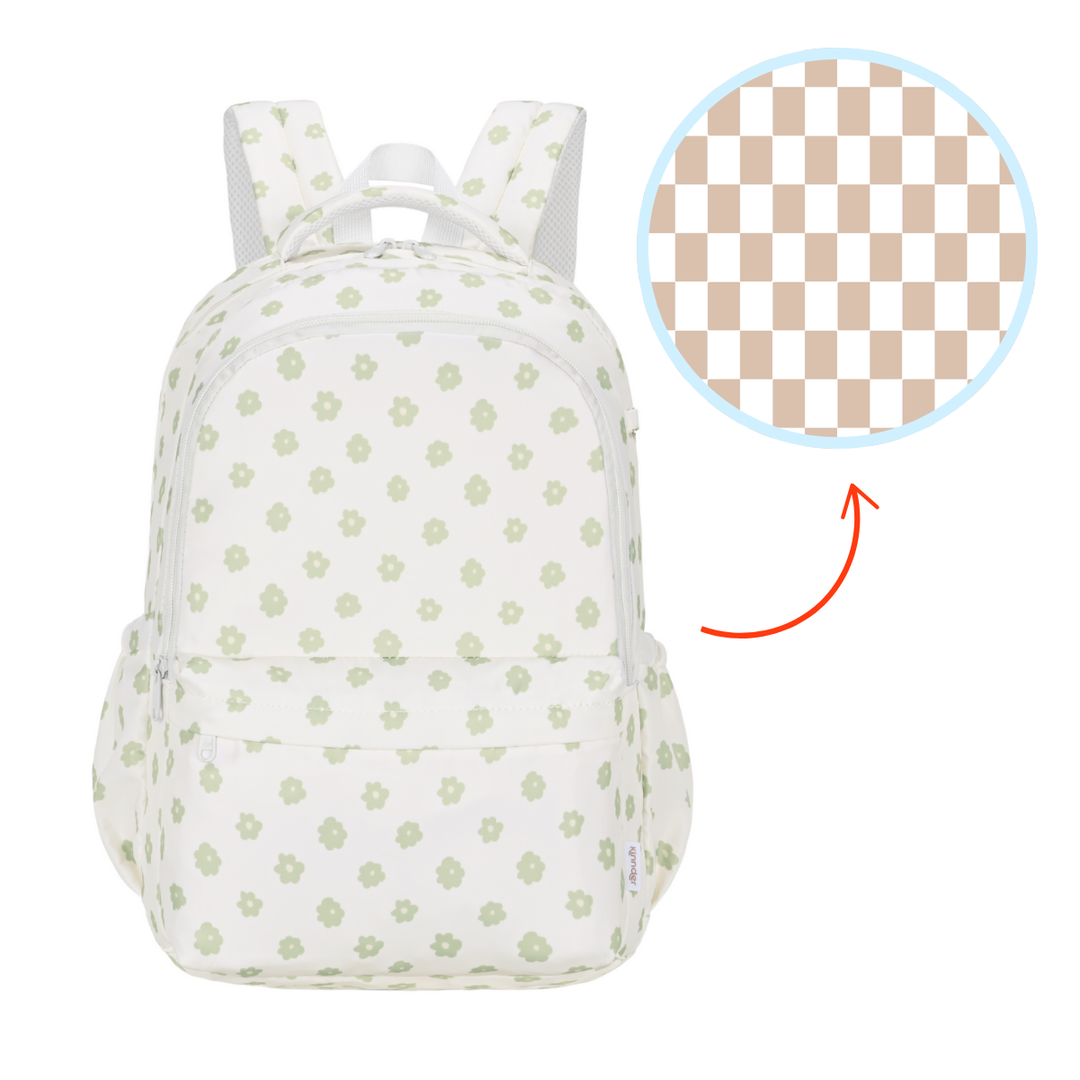 Caramel Check - Campus School Backpack Kinnder
