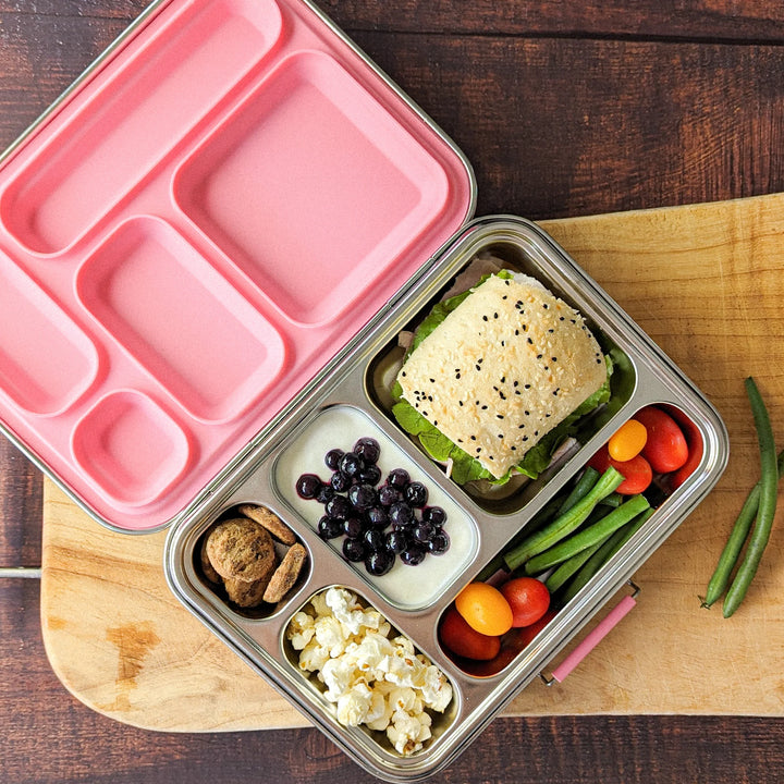 ECOCOCOON BENTO LUNCH BOX 5 - LEAK PROOF PINK ROSE