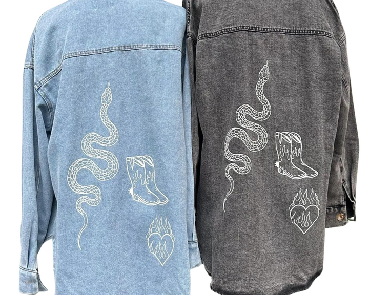 Texas Acid Black Oversized Shirt