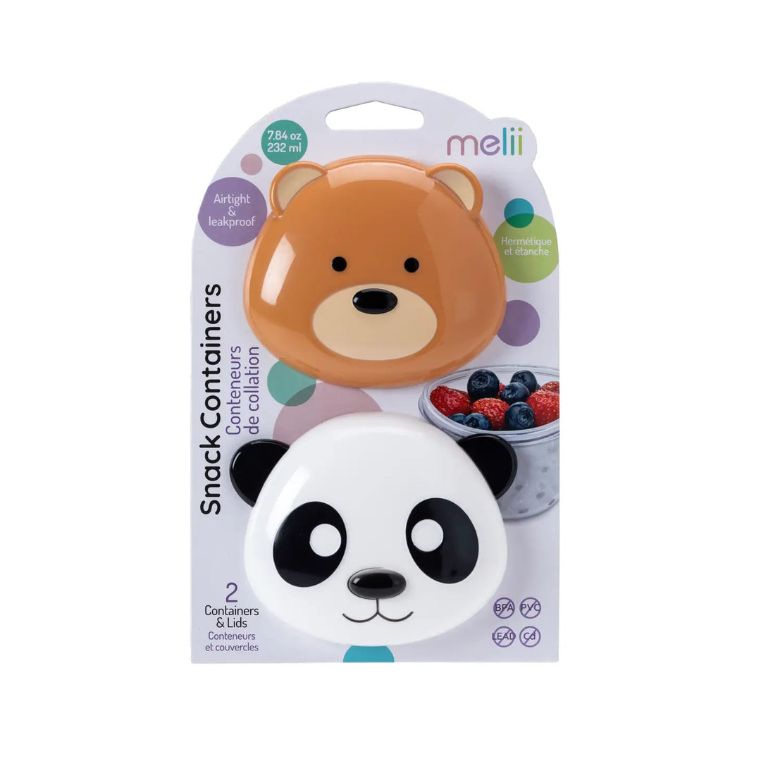 Snack Container - Bear & Panda - 2 Pack