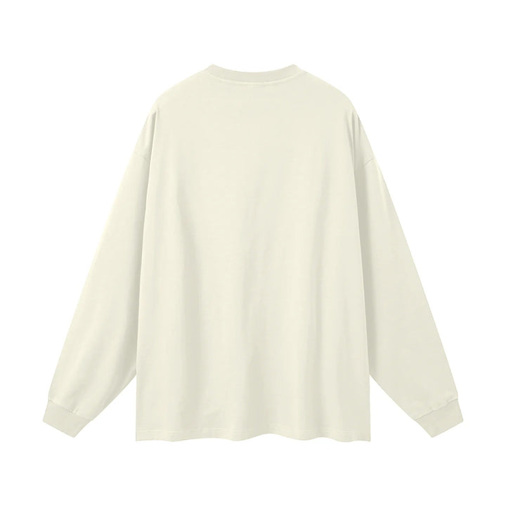 Sun Flower Long Sleeve Tee Milk Tee - Maku