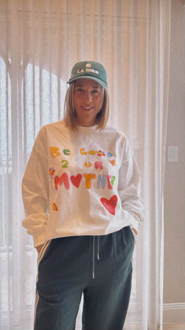 BE GOOD TO YOUR MOTHER LONG SLEEVE TEE WHITE - Maku