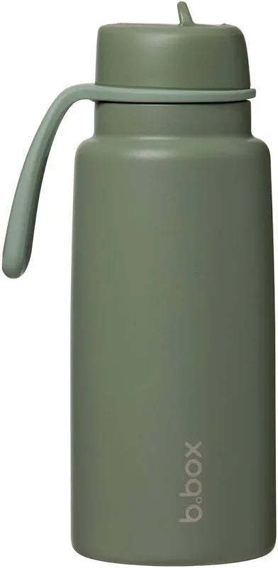 Insulated Flip Top 1 Litre Bottle - Olive