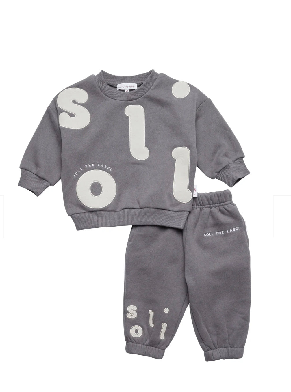 トップス soll. the label terry set charcoal For The Fun Fleece Set - Charcoal Soll The Label – Jelly Tot