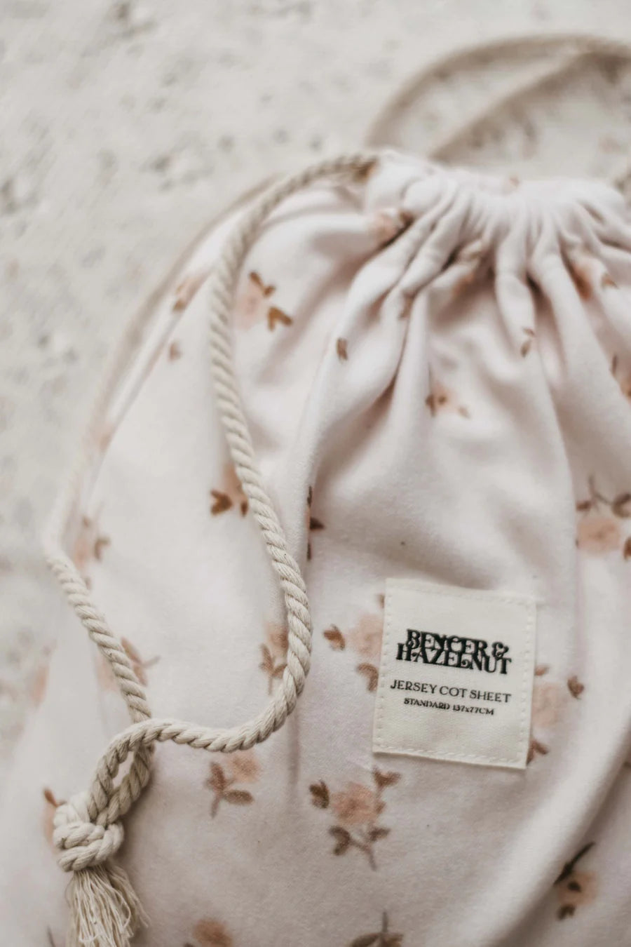 PATRICIA COT SHEET- Bencer and Hazelnut