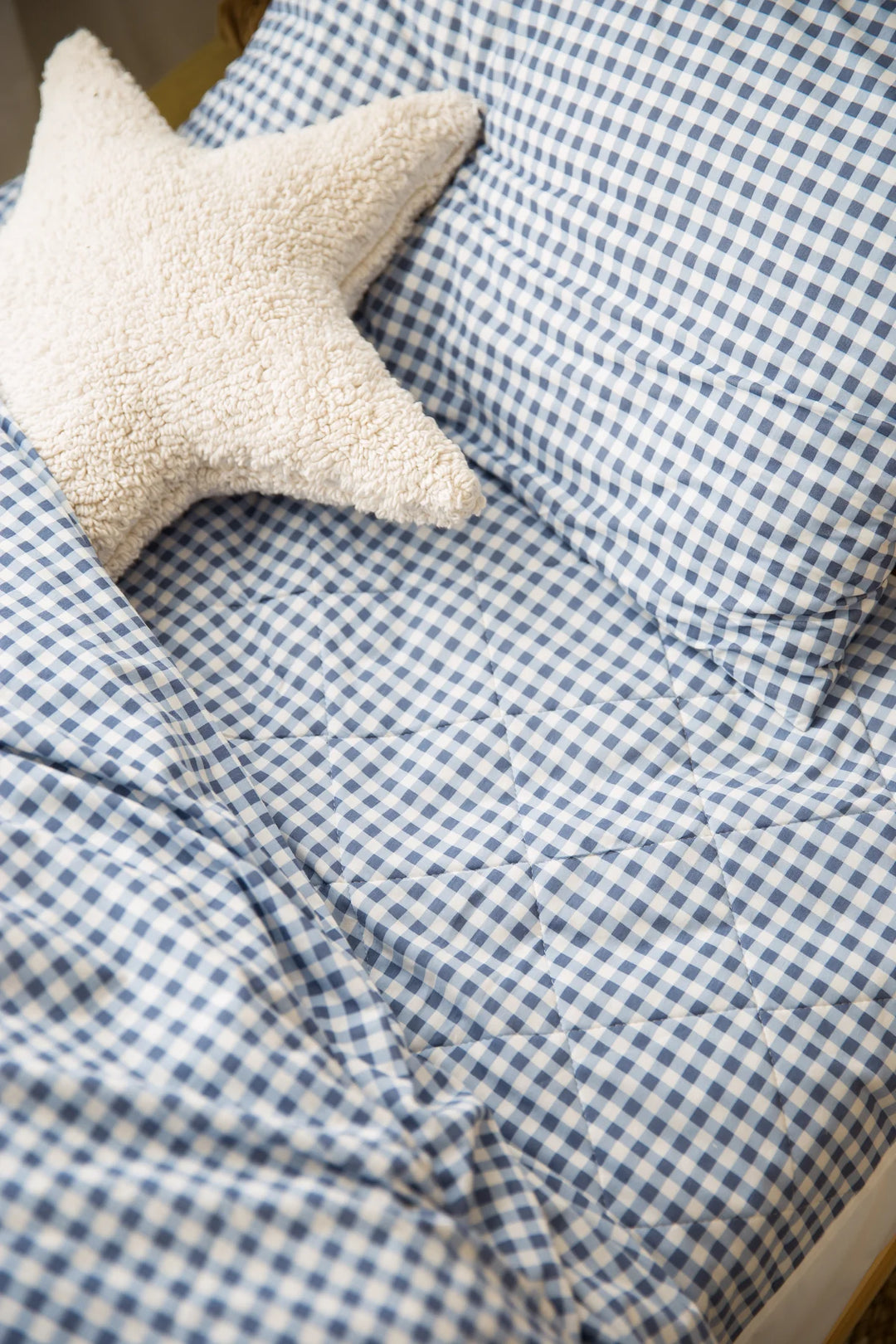 Gingham Dusty Blue - Bed Wetting Mat