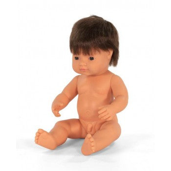 Miniland Doll Caucasian Boy Brunette 38cm (undressed)