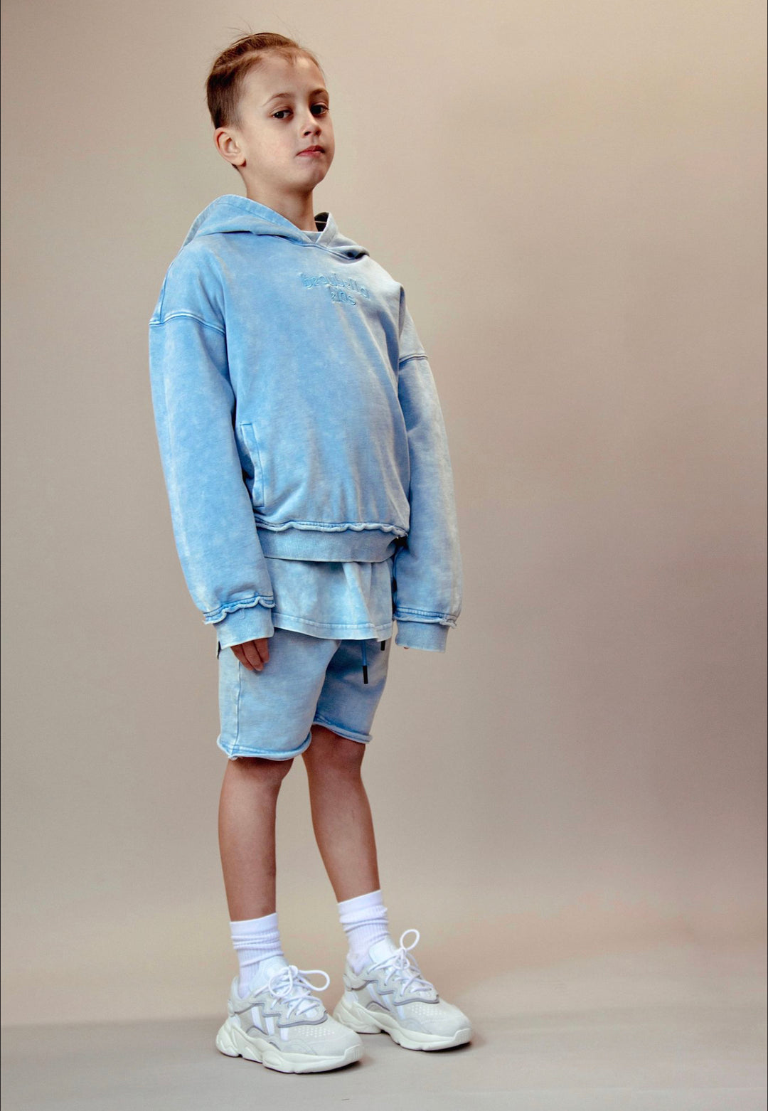 BASIC SHORTS - ACID WASH BLUE