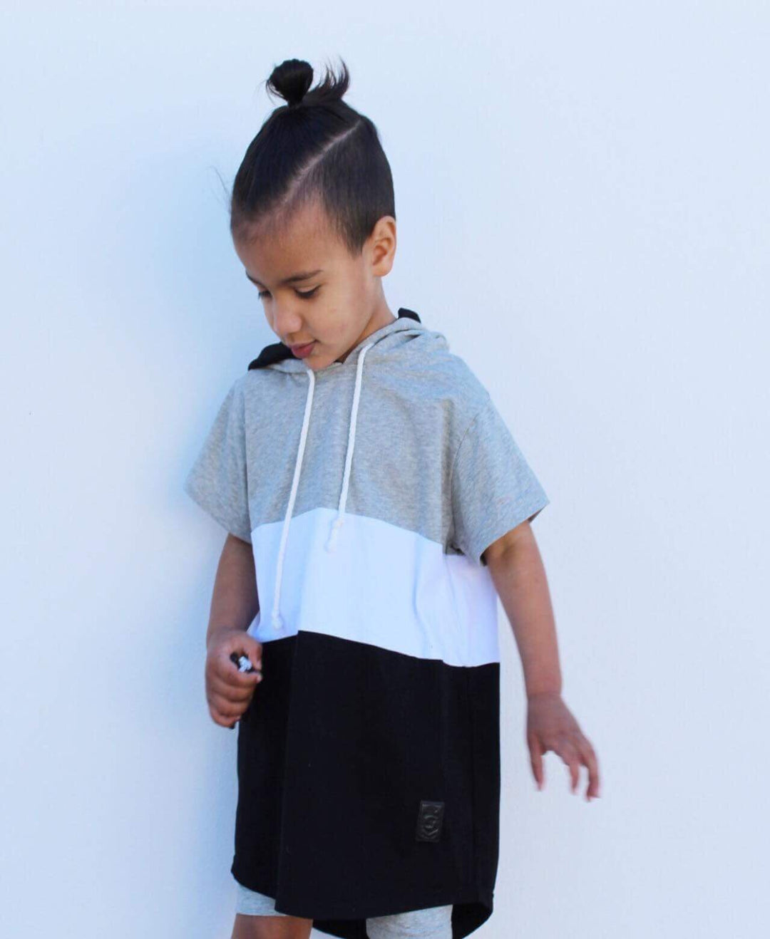 Grey Double Hooded Tee