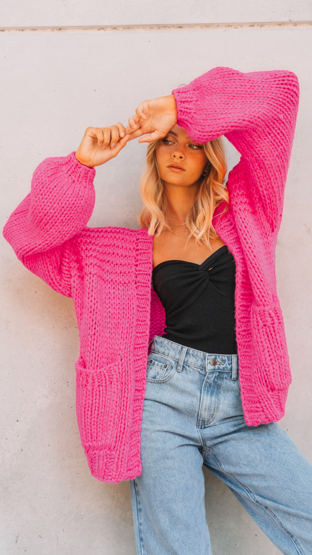 Hot Pink Knit