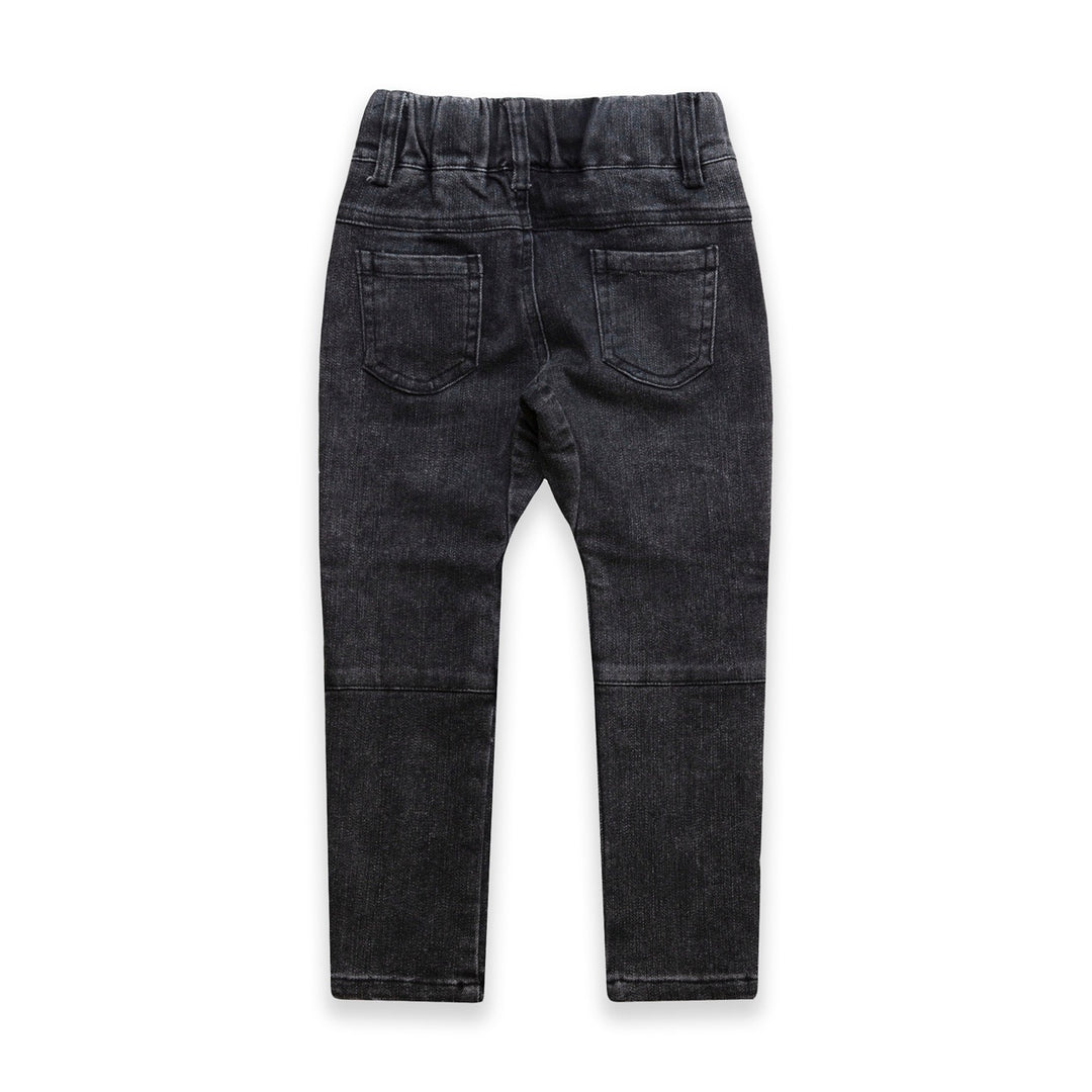 Beau Bella Acid Black Biker Jeans