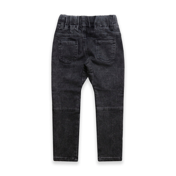 Beau Bella Acid Black Biker Jeans