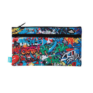 Twin Zip Pencil Case - Street Art