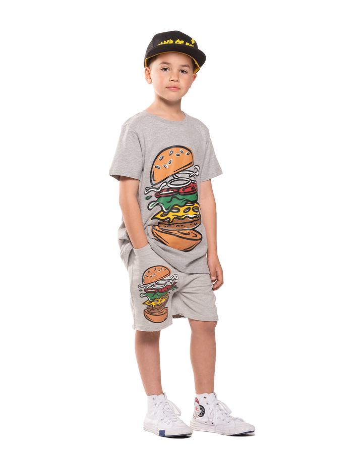 Band of Boys You Got Buns Hun Marle Grey Tee