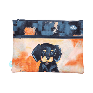 A4 Twin Zip Pencil Case - Shadow