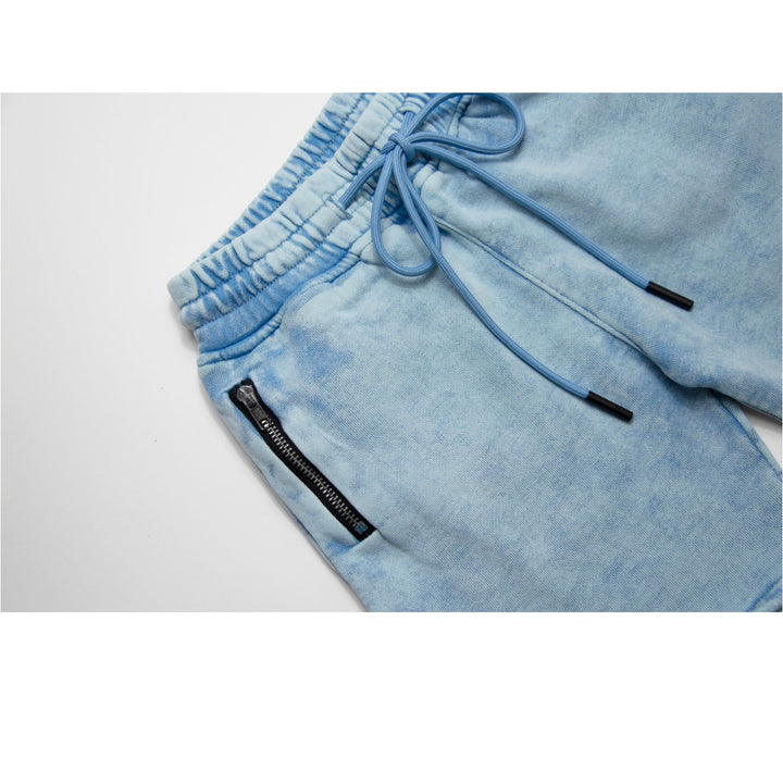 BASIC SHORTS - ACID WASH BLUE
