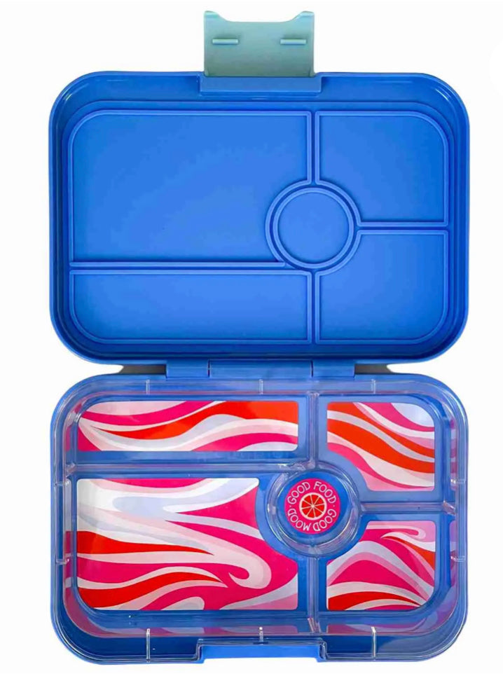 Yumbox Tapas- True Blue 5 compartment groovy tray