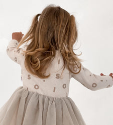 (Ribbed Long Sleeve Tutu - Beige Soll The Label
