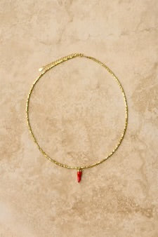 Cornicello Necklace Indigo and Wolfe