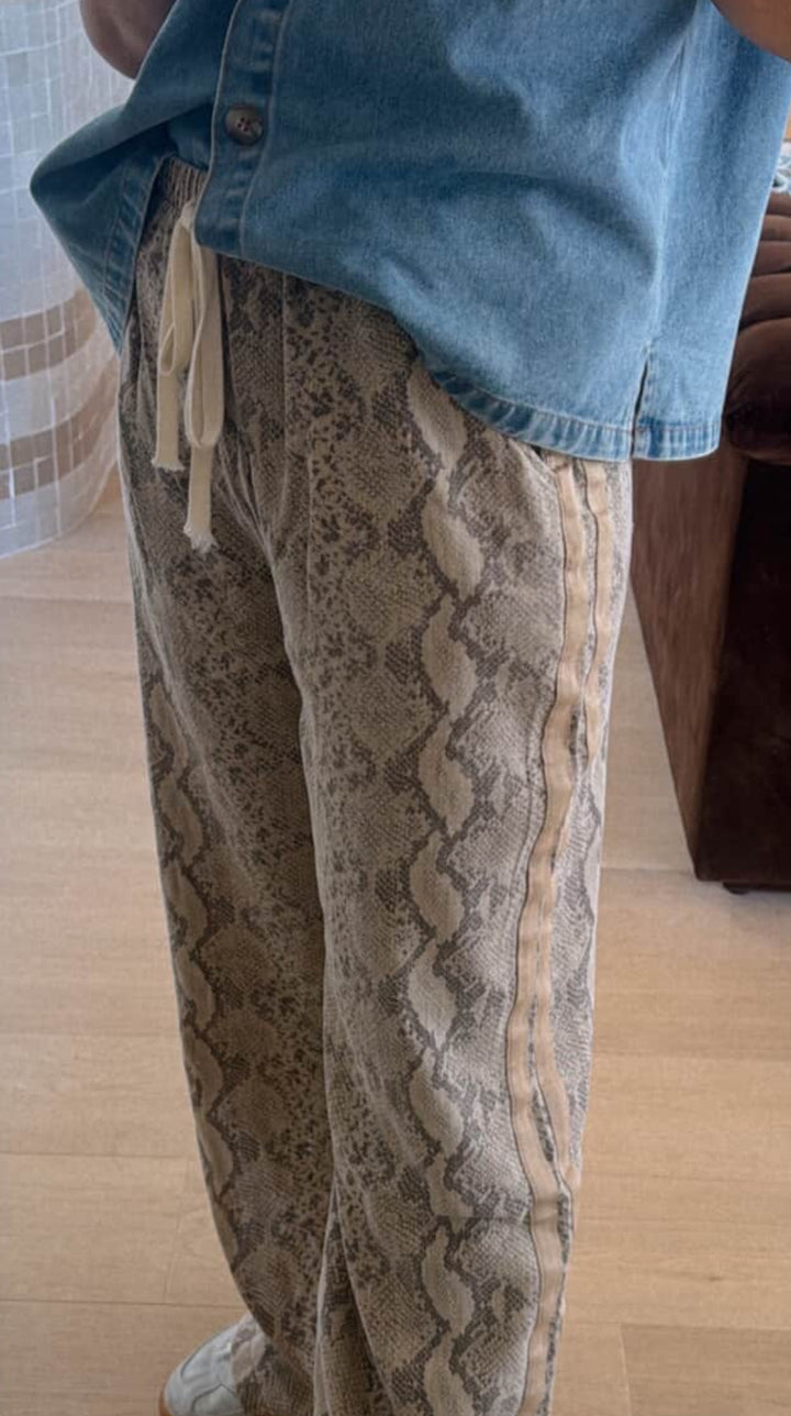Chloe Light Snake Wash Jogger Pants